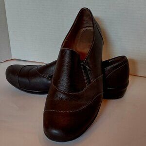 Natural Soul All Thru Comfort Black Zip Up Women's Loafer Bootie Shoe Size 11